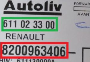 Renault - Clio 3 vanaf 2005 Airbagmodule reparatie