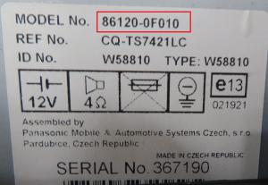 Toyota - Corolla E12 vanaf 2002 Radio CD-Speler reparatie