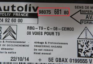 Peugeot - 308 2 vanaf 2014 Airbagmodule reparatie