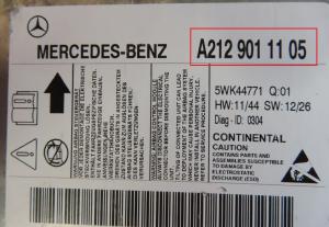 Mercedes - E-klasse W212 vanaf 2009 airbagmodule reparatie
