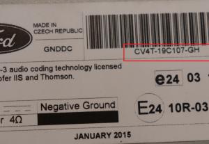 Ford - Fiësta MK 6 facelift vanaf 2012 Radiomodule reparatie
