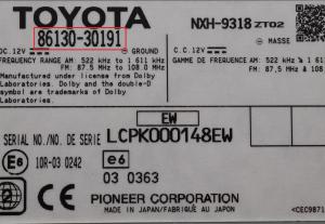 Lexus - GS serie vanaf 2012 Radio CD-Speler reparatie