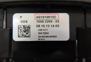Audi - A6 4G vanaf 2011 Bedieningspaneel navigatie reparatie