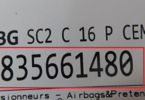 Citroen - ë-C4 vanaf 2020 airbagmodule reparatie
