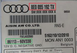 Seat - exeo 3R vanaf 2009 Navigatietoestel reparatie