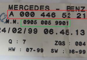 Mercedes - Vito W638 vanaf 1999 Tellerpaneel reparatie
