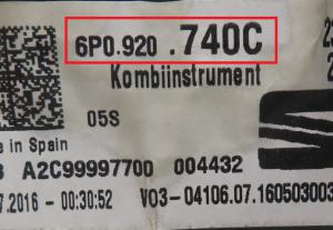 Seat - Ibiza 6P vanaf 2015 Tellerpaneel reparatie