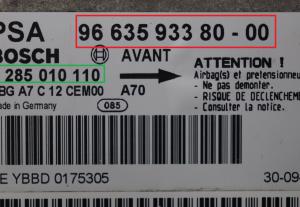 Peugeot - 207 vanaf 2006 airbagmodule reparatie