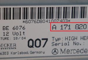 Mercedes - SLK R171 vanaf 2004 Navigatietoestel reparatie