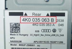 Audi - A6 4K vanaf 2018 Navigatiemodule reparatie