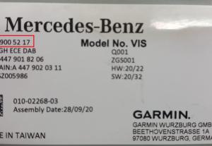 Mercedes - Vito W447 vanaf 2014 Navigatietoestel reparatie