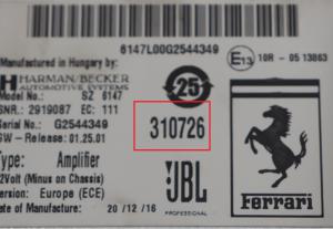 Ferrari - 488 GTB va 2015 versterker reparatie