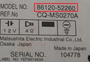 Toyota - Yaris Verso vanaf 1999 Radio CD-Speler reparatie