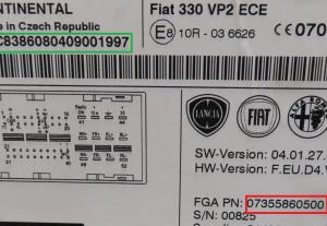 Fiat - 500L vanaf 2012 Navigatietoestel reparatie