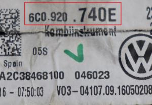 Volkswagen - Polo 6C vanaf 2014 Tellerpaneel reparatie