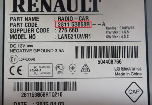 Renault - Clio 4 vanaf 2012 Navigatietoestel reparatie