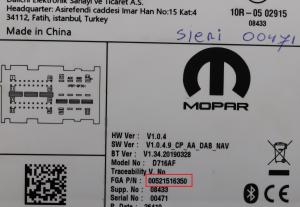 Fiat - Ducato 4 vanaf 2014 Navigatietoestel reparatie