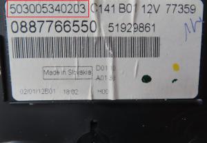 Fiat - Panda derde gen. vanaf 2012 Tellerpaneel reparatie