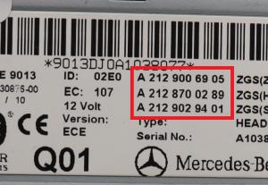 Mercedes - E-klasse W212 vanaf 2009 Navigatietoestel reparatie