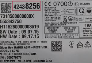 Benelli - Astra K vanaf 2015 Radiomodule reparatie