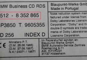BMW  - 3-Serie E36 vanaf 1991 Radio CD-Speler reparatie