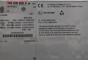 Volkswagen - ID3 v.a. 2020 Navigatietoestel reparatie