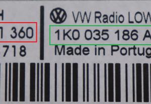 Volkswagen - Golf 6 vanaf 2008 Radiotoestel reparatie