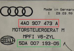 Audi - A4 B5 vanaf 1995 Motor ECU reparatie