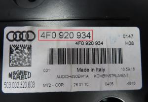 Audi - A6 4F facelift vanaf 2008 Tellerpaneel reparatie