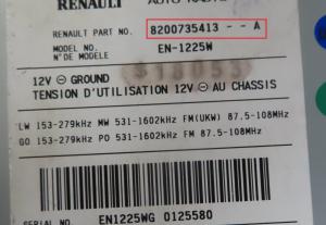Renault - Vel Satis vanaf 2002 Radiomodule reparatie