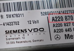 Mercedes - S-Klasse W 220 vanaf 1998 Navigatietoestel reparatie