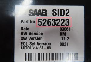 Saab - 9-3 1 (YS3D) vanaf 1998 Infodisplay reparatie