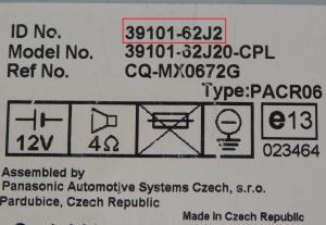 Suzuki - Swift vierde gen. vanaf 2004 Radio CD-Speler reparatie