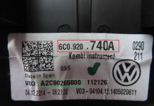 Volkswagen - Polo 6C vanaf 2014 Tellerpaneel reparatie