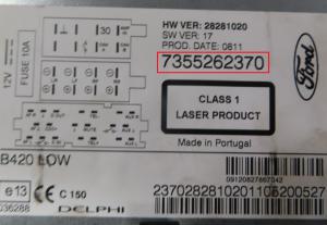 Ford - KA 2 vanaf 2008 Radio CD-Speler reparatie