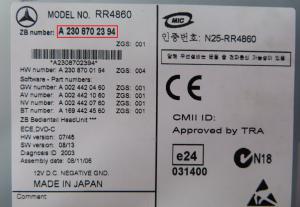 Mercedes - SL-Klasse R230 facelift vanaf 2008 navigatiescherm reparatie
