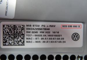 Skoda - Yeti facelift vanaf 2014 Navigatietoestel reparatie