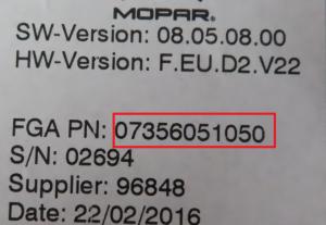 Fiat - 500 X vanaf 2015 Navigatietoestel reparatie