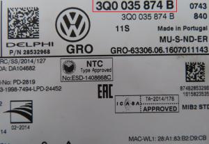 Volkswagen - Passat B8 vanaf 2014 Navigatietoestel reparatie