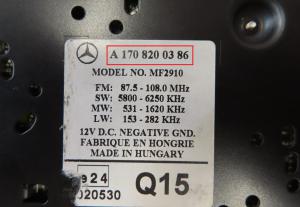 Mercedes - SLK R170 vanaf 1996 Radio CD-Speler reparatie