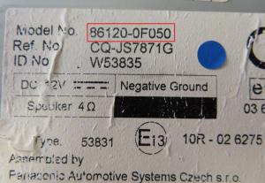 Toyota - Verso vanaf 2004 Radio CD-Speler reparatie