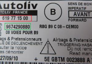 Peugeot - Partner 2 vanaf 2008 Airbagmodule reparatie