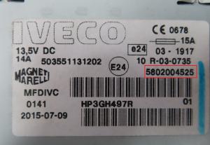 Iveco - Daily 6 vanaf 2014 Navigatietoestel reparatie