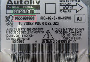 Peugeot - 407 vanaf 2004 Airbagmodule reparatie