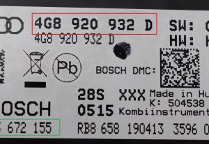 Audi - A6 4G vanaf 2011 Tellerpaneel reparatie