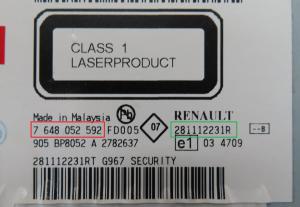 Dacia - Duster v.a 2010 Radio CD-Speler reparatie