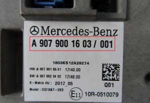 Mercedes - Sprinter W907 (vanaf 2018) navigatiescherm reparatie