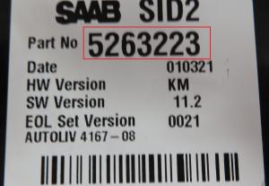 Saab - 9-5 1 (YS3E) vanaf 1997 Infodisplay reparatie