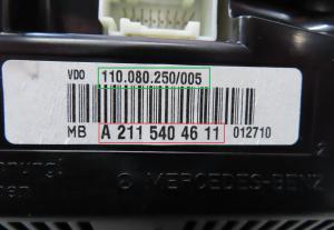 Mercedes - CLS W 219 vanaf 2004 Tellerpaneel reparatie
